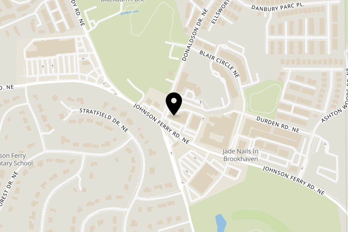 Map showing the location of Moon Indian Cuisine on 2144 Johnson Ferry Road Northeast in Atlanta